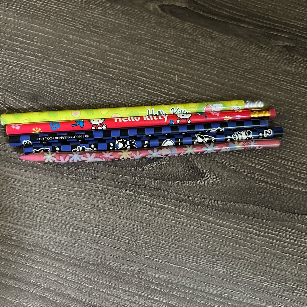Hello Kitty Badtz-Maru Pandaba Hana Maru Little Twin Stars Pencil 1999 Y2K 90s